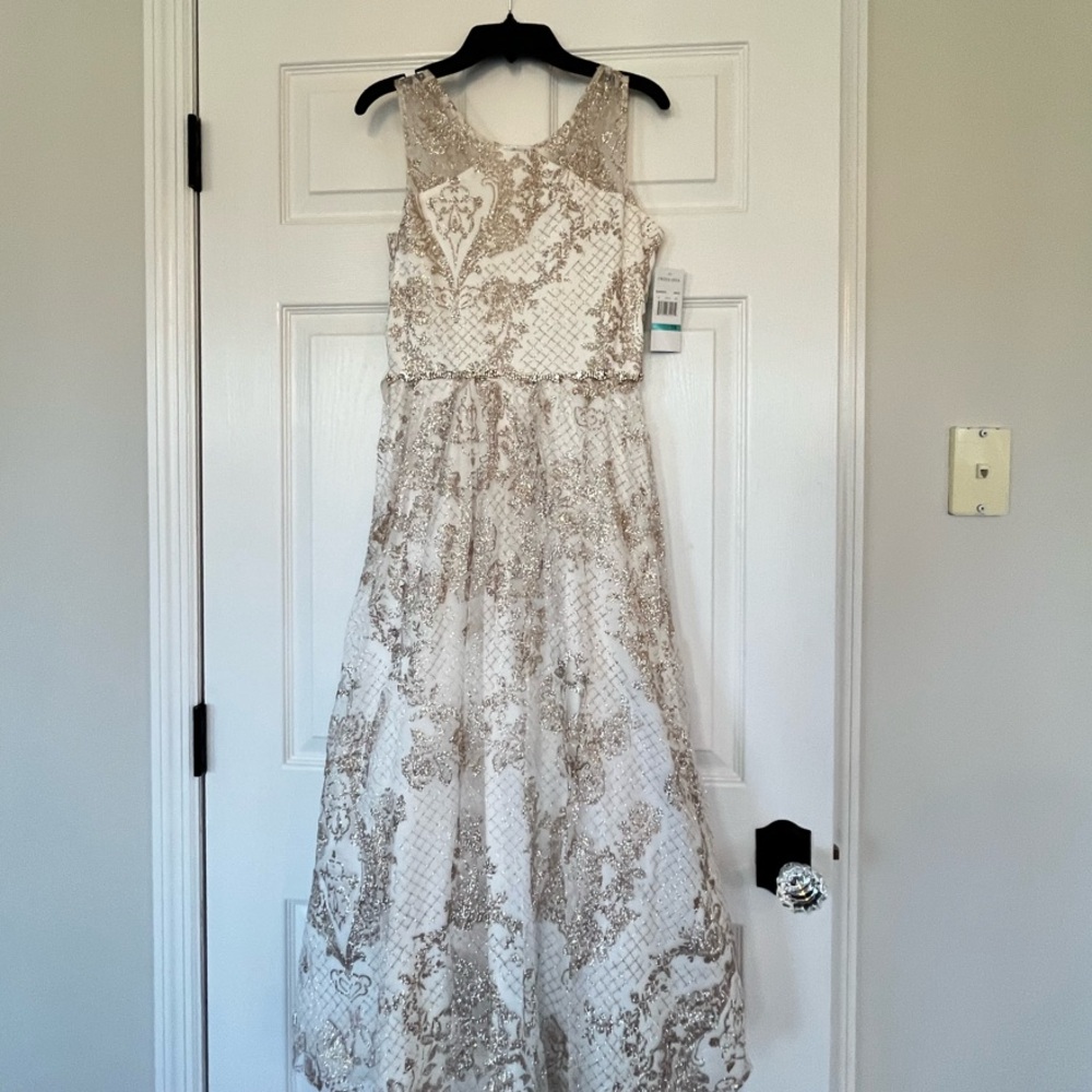 Elegant Lace Maxi Dress Girls Size 16